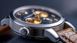 © maesarin - Close up of a meticulously crafted mechanical watch revealing the intricate inner workings and engineering that give life to this timeless timepiece  The visible gears mechanisms