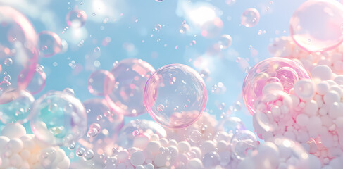 Wall Mural - background with bubbles