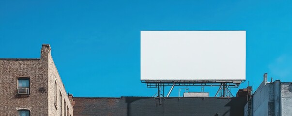 Blank Billboard Against Blue Sky