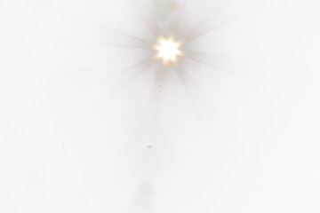 Wall Mural - Golden Solar Flare Beams and Sparkles Isolated on Transparent Background for Radiant Glow and Starburst Light Effects