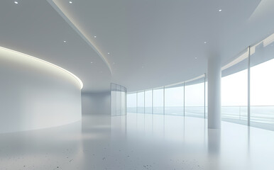 Wall Mural - 3d render of a corridor