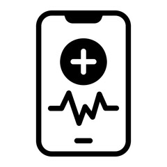 Sticker - medical app Solid icon