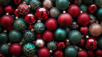 A Beautiful Collection of Colorful Christmas Ornaments