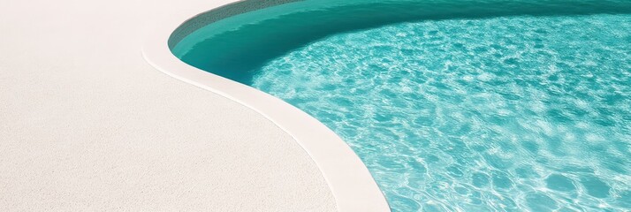 serene beach entry pool, aqua water, soft sand, coastal relaxation