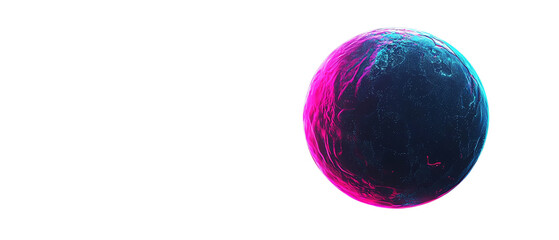 a vibrant, abstract planet design featuring swirling neon colors and cosmic elements, perfect for di