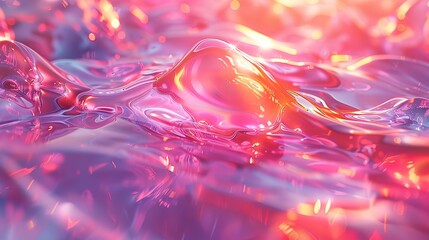 Wall Mural - abstract liquid art: glowing, iridescent, and dreamlike
