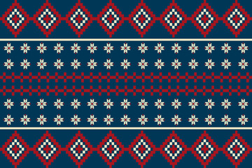 Canvas Print - Geometric,seamless pattern, Navajo, traditional ethnic, fabric pattern for textiles, rugs, wallpaper, clothing, sarong, batik, wrapping, embroidery, print, background, cover, illustration, vector. 