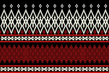 Canvas Print - Geometric,seamless pattern, Navajo, traditional ethnic, fabric pattern for textiles, rugs, wallpaper, clothing, sarong, batik, wrapping, embroidery, print, background, cover, illustration, vector. 