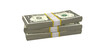 © Suryani - Close up stack of one US dollar bill transparent image
