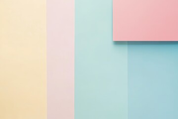 Wall Mural - A collection of soft pastel colors arranged in stripes, creating a calming and pleasing visual for backgrounds and designs.