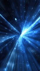 Wall Mural - abstract blue light bursts create a stunning cosmic background, perfect for sci-fi themes, wallpaper
