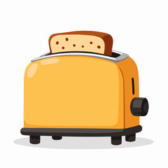 Vector toaster illustration, kitchen appliance icon