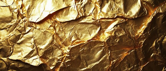 Metallic golden and bronze paper texture with gradient effect, resembling metal foil or wall paint, Golden background. Gold texture. Beautiful luxury gold background. Shiny golden texture