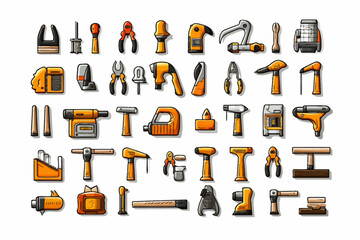 Wall Mural - construction tool icon on white background