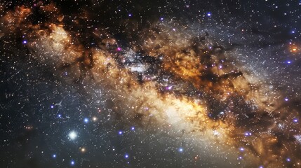 Wall Mural - vibrant star field with galaxies, asteroids, and distant planets captured in stunning detail