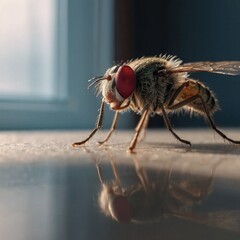 close up of house fly