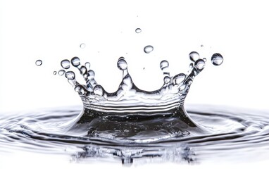 Splash - Fresh Drop In Water - Close Up isolated stock photo on white background --ar 8:5 --v 6.1 Job ID: 3ebc13a4-95a3-4c6d-992c-630b9767677b