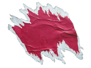 Peeled red spiky shape paper