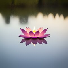 Sticker - pink lotus flower