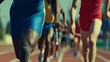 © santima - Relay race athletes in action, dynamic motion