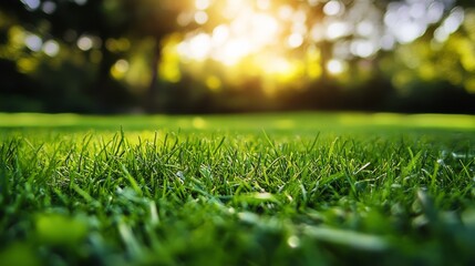 Canvas Print - Sunlit Green Grass