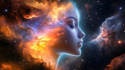 Wall Mural - cosmic woman.