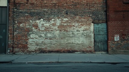 Urban Brick Wall with Texture and Weathered Paint