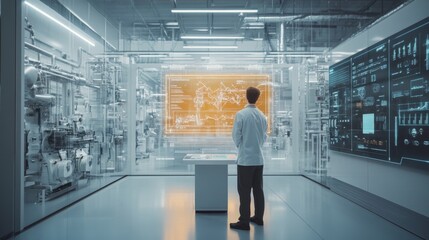 Wall Mural - Futuristic Laboratory Technology