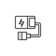 Poster - Robot Battery line icon