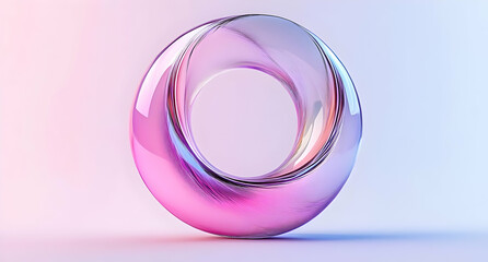 Wall Mural - abstract pink and purple glass orb.