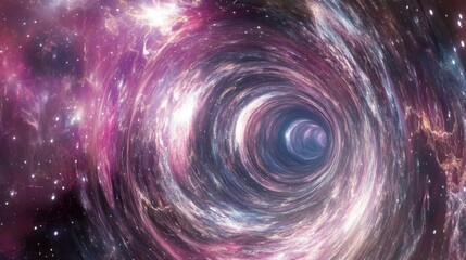Wall Mural - Twisting Wormhole in Cosmic Space and Time