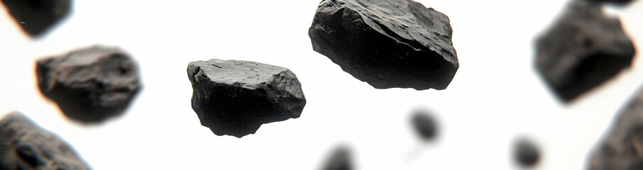 Wall Mural - floating rocks in space.