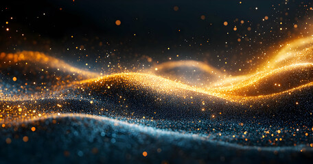 Wall Mural - abstract golden glitter background