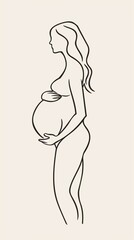 Wall Mural - Pregnant woman