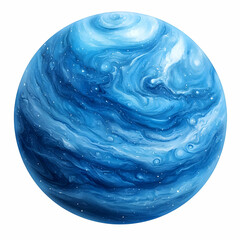 Wall Mural - blue planet with swirling clouds.