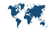 © Pavel - World map. Blue modern vector map. Silhouette map