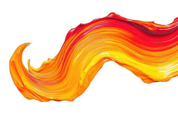 Wall Mural - A vibrant swirl of red, orange, and yellow paint, creating a dynamic and energetic abstract design.