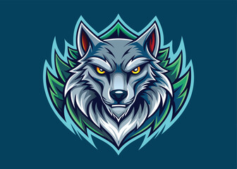 Wall Mural - wolf head vector