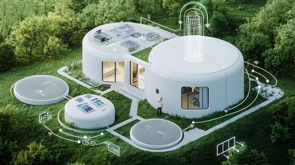 Poster - Advanced smart water tank system equipped with connected IoT sensors and a centralized monitoring app to optimize water management improve efficiency and promote environmental sustainability