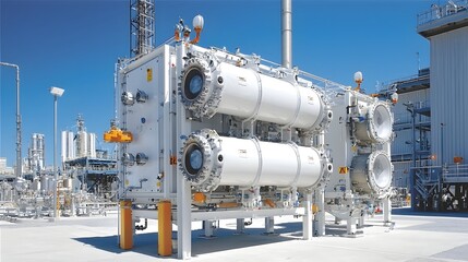 Aufkleber - Advanced Water Treatment Plant with Membrane Units Efficiently Processing Liquid for Purification and Sustainability
