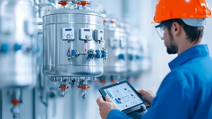 Aufkleber - Automated Water Flow Control System Regulating Water Tank with Intelligent Valves Pumps and Sensors for Efficient Water Management