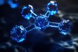 © Avve Diana  - A captivating scientific backdrop created by molecular structures of blue atoms suspended in a glistening serum portrays innovation in medical research