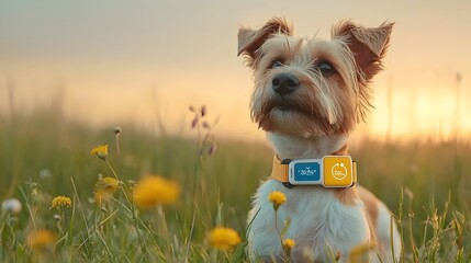 Poster - Cutting edge Smart Wearable Device for Pets Designed to Monitor Location Activity Levels and Overall Health and Wellness of Beloved Animal Companions