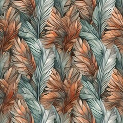 Wall Mural - fur pattern of bird style for clothing brands