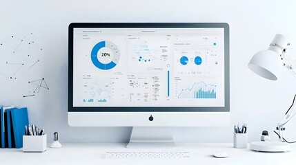 Aufkleber - Real Time Water Monitoring Dashboard in Control Room for Environmental Data Visualization and Analysis