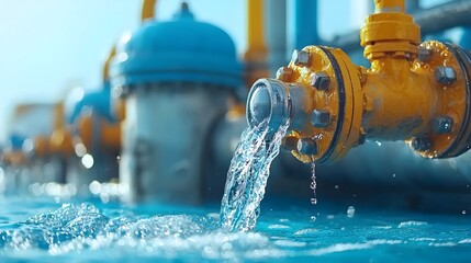 Poster - Wastewater Treatment Plant Inlet with Discharging Pipes Facilitating Environmental Management and Resource Recycling for Sustainable Infrastructure