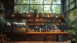 © tunanon - Tranquil Coffee Shop with Natural Greenery
