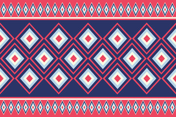 Canvas Print - black and white ,Geometric,Thai,seamless pattern, Navajo, traditional ethnic, fabric pattern for textiles, rugs, wallpaper, clothing, sarong, batik, wrapping, embroidery, print, background, cover,