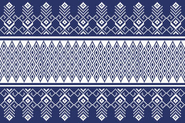 Canvas Print - black and white ,Geometric,Thai,seamless pattern, Navajo, traditional ethnic, fabric pattern for textiles, rugs, wallpaper, clothing, sarong, batik, wrapping, embroidery, print, background, cover,