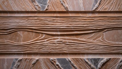 Wall Mural - A close-up of a carved stone surface with intricate details.